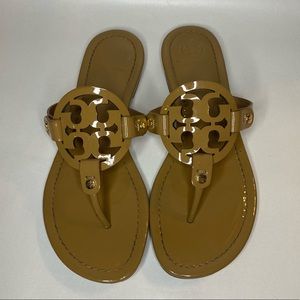 Tory Burch patent leather Miller sandals